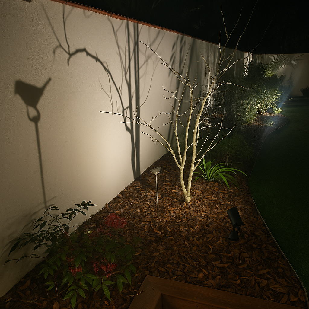 Aménagement Paysager : Création d'un Jardin Moderne, Sublimé par l'éclairage Nocture